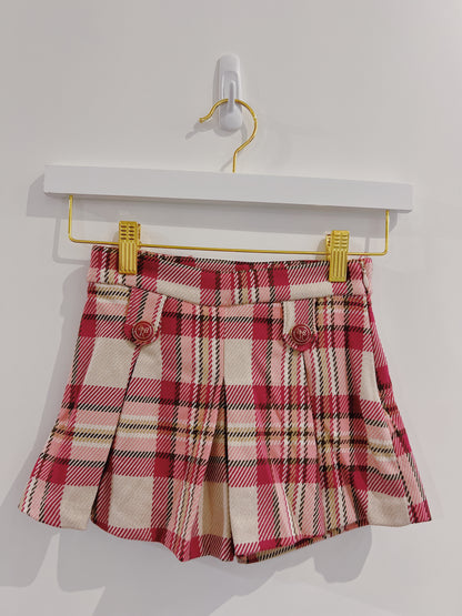 Mayoral Raspberry Plaid Shorts