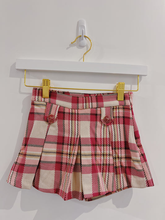 Mayoral Raspberry Plaid Shorts