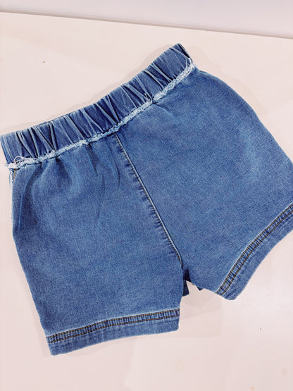 Indigo Soft Stretch Denim Shorts