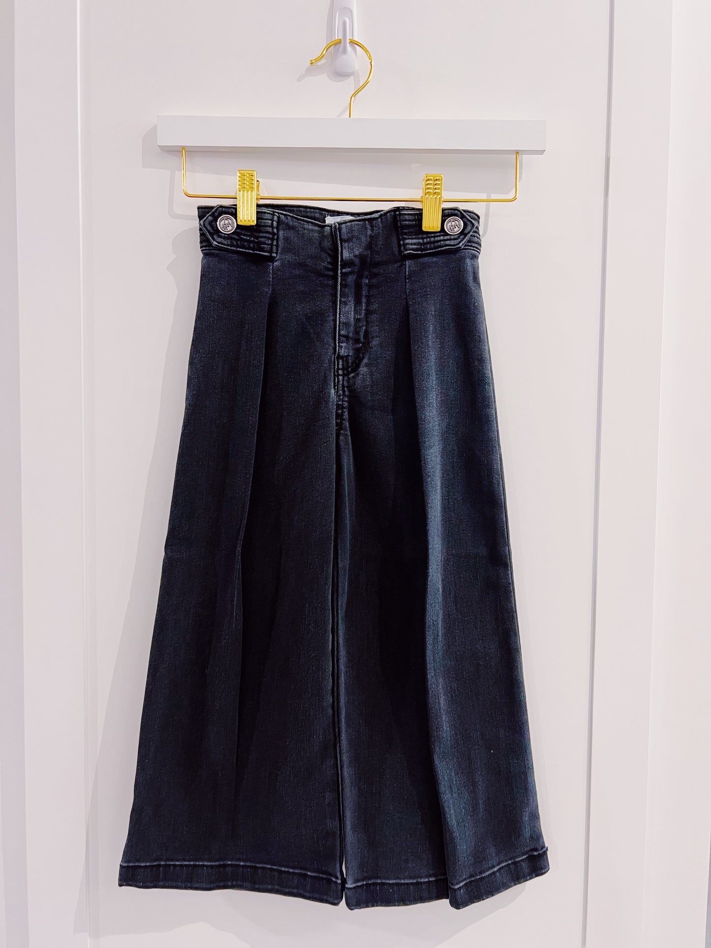 Mayoral Coal Wide Leg Denim Pants