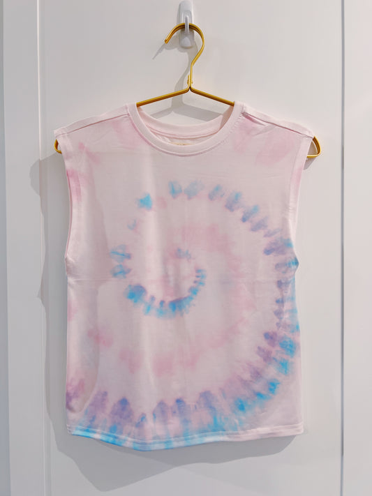 Paper Flower Tie-Dye Dolman Top