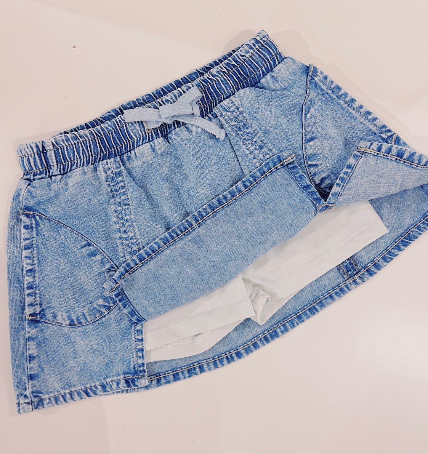 Tractr Light Indigo Skort