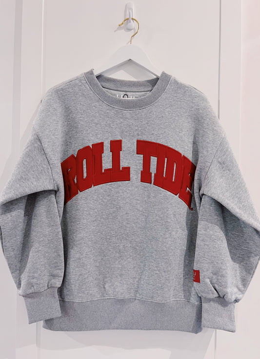 LuLu Mac Adult Grey Roll Tide Sweatshirt