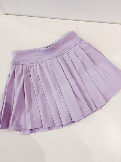 Pastel Lilac Pleated Everyday Skort
