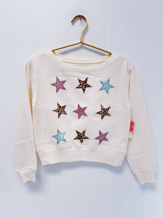 Paper Flower Gardenia Stars Sweatshirt