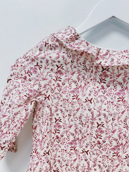 Gabby Printed Shirred Sophie Dress