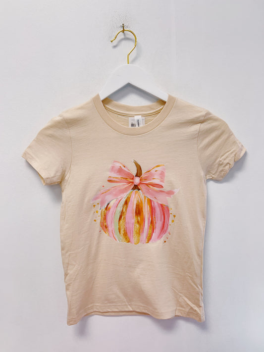 Cream Brushstroke Pumpkin Collage Graphic Tee