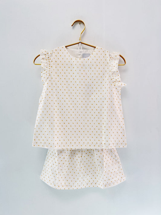SET Proper Sweetest Spring Swiss Dot Helen Blouse