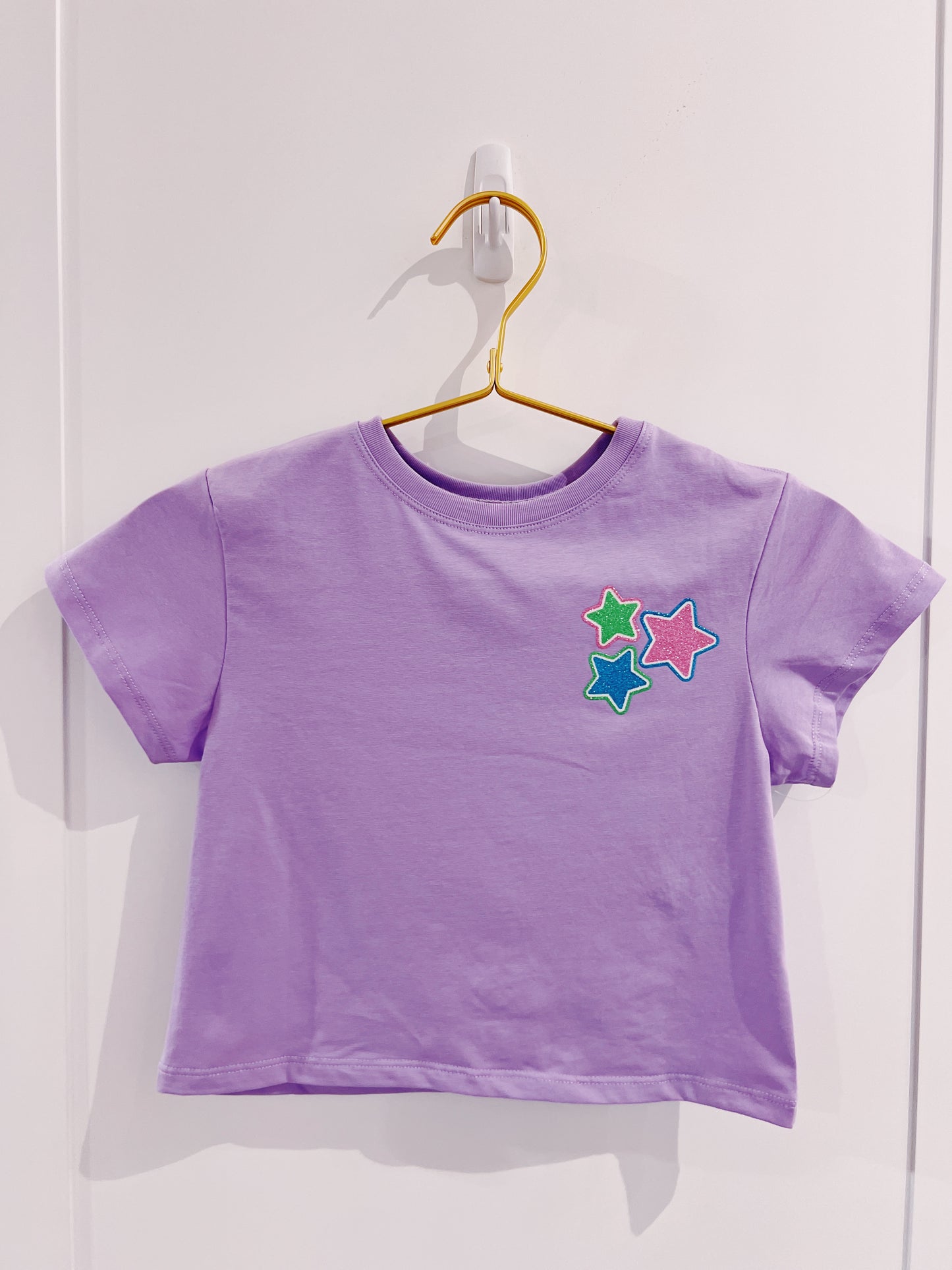Glitter Stars Lavender Boxy Tee