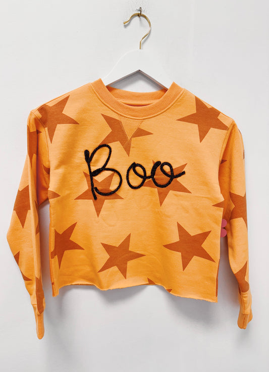 Paper Flower Boo Tinsel Sweatshirt