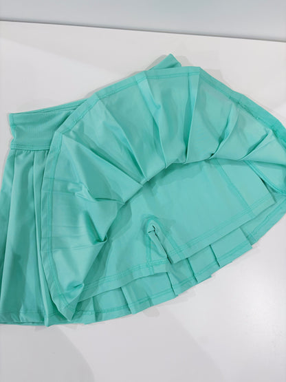 Pastel Green Pleated Everyday Skort
