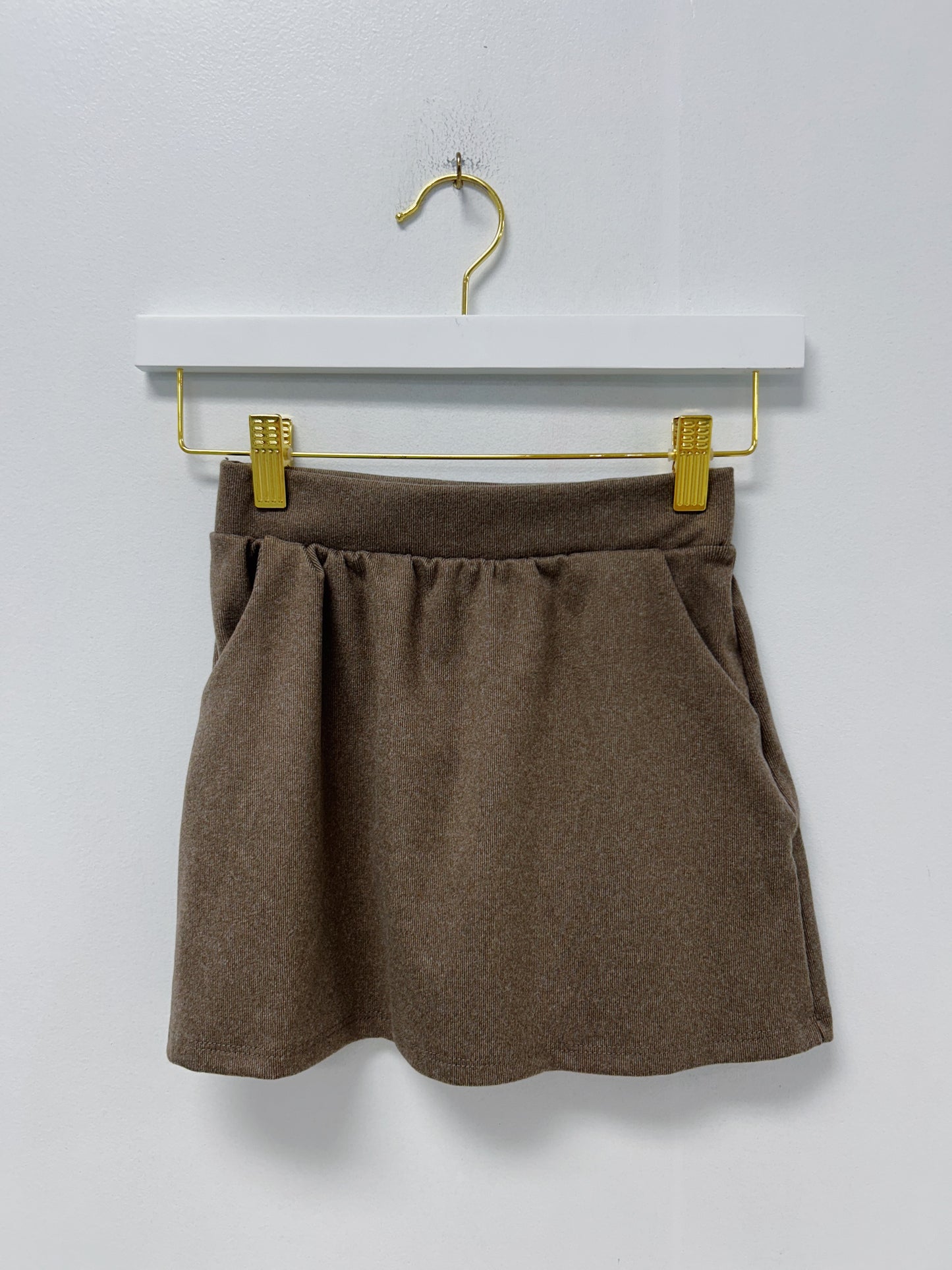 Good Girl Mocha Corduroy Skirt Set