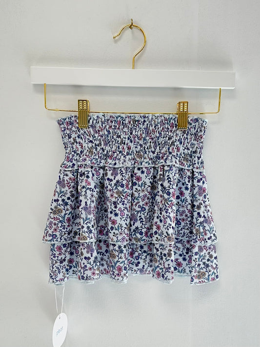 Pleat Purple Floral Scottie Skirt