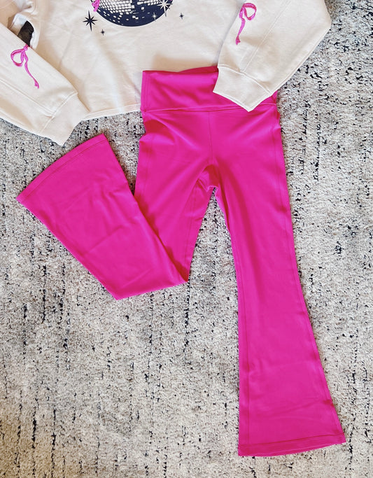 Raspberry Rose Softlux Flared Pants