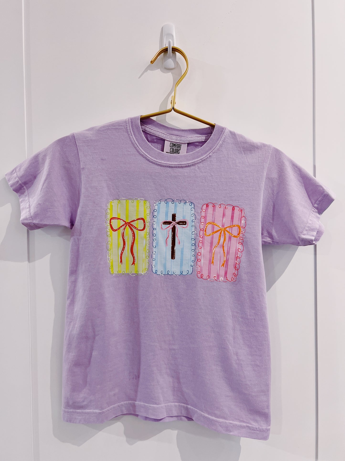 Orchid Bow & Cross Graphic Tee