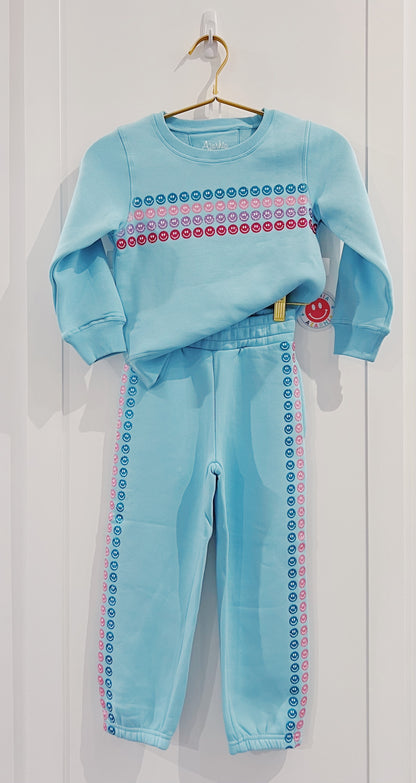 Azarhia Fall Glitter Smiley Jogger Set