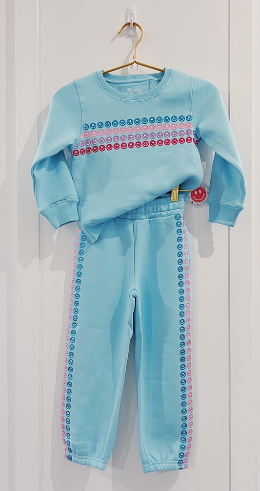 Azarhia Fall Glitter Smiley Jogger Set