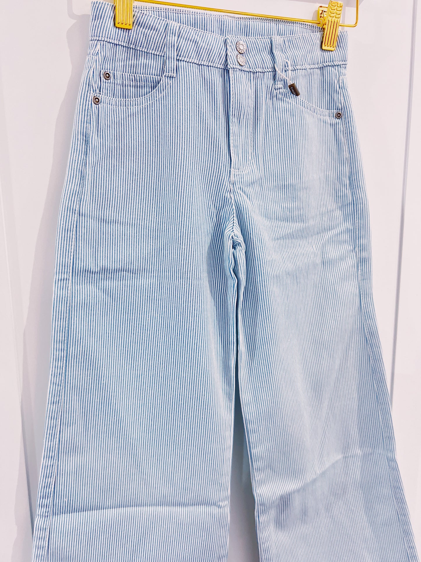 Tractr Stripe Wide Leg Trouser Jean