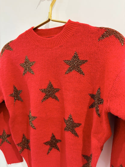 Molly Bracken Red Star Sweater