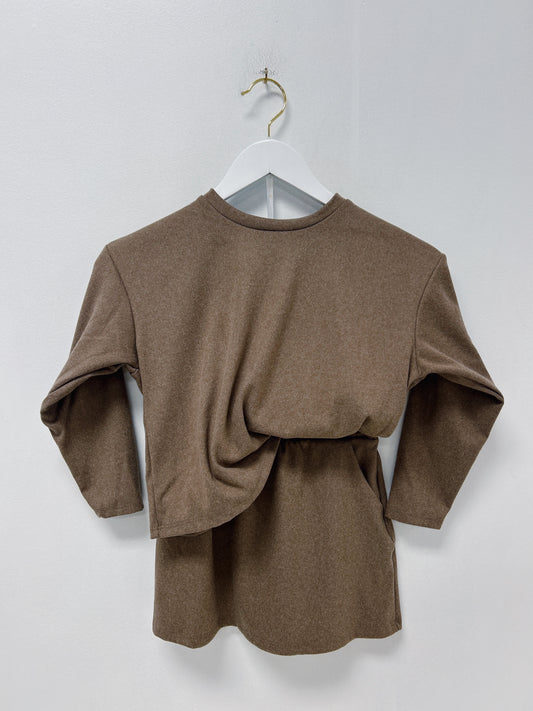 Good Girl Mocha Corduroy Skirt Set