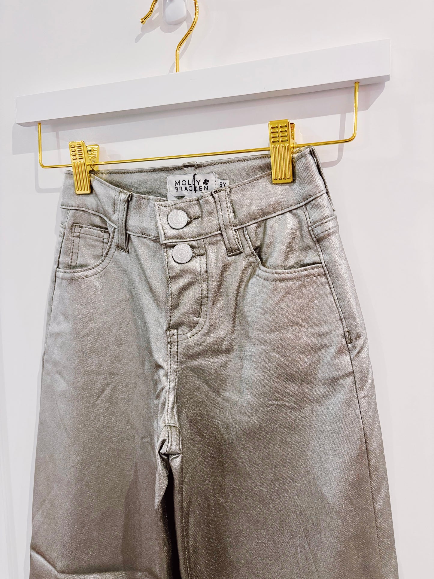 Molly Bracken Silver Woven Pants
