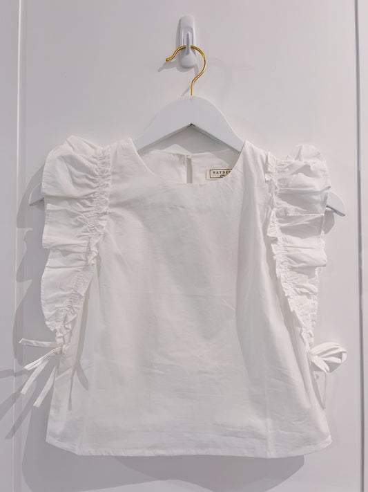Hayden Off White Side Bow Detail Top