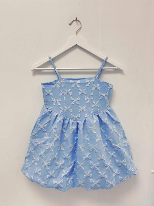 Tweenstyle Blue Bows Balloon Dress