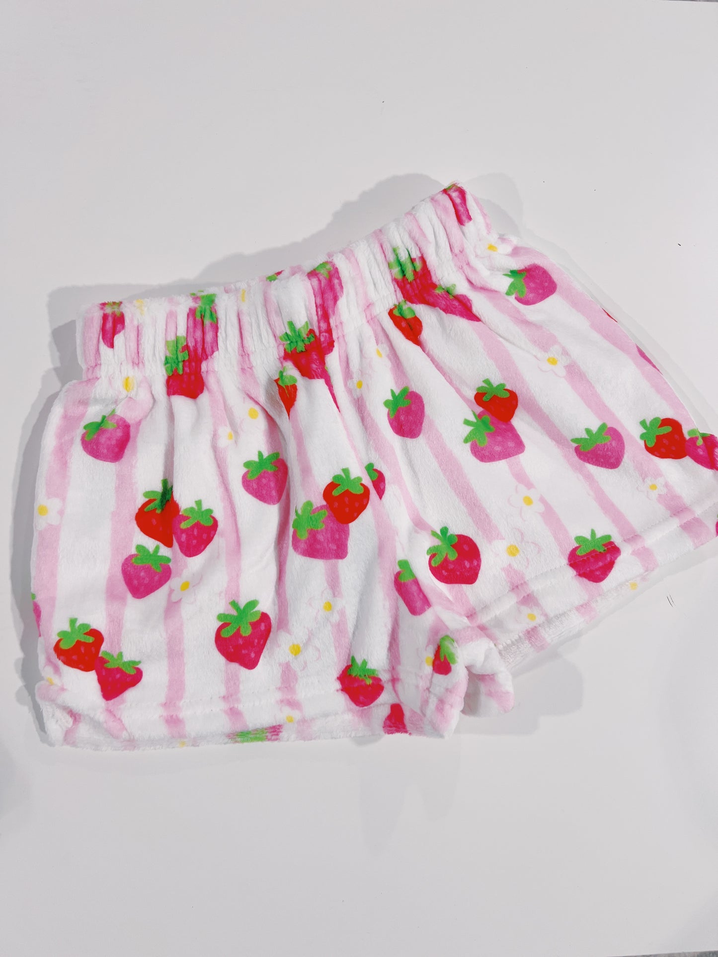Strawberry Stripes Plush Shorts