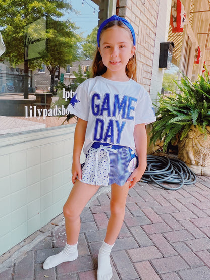 Azarhia Royal Color Block Shorts