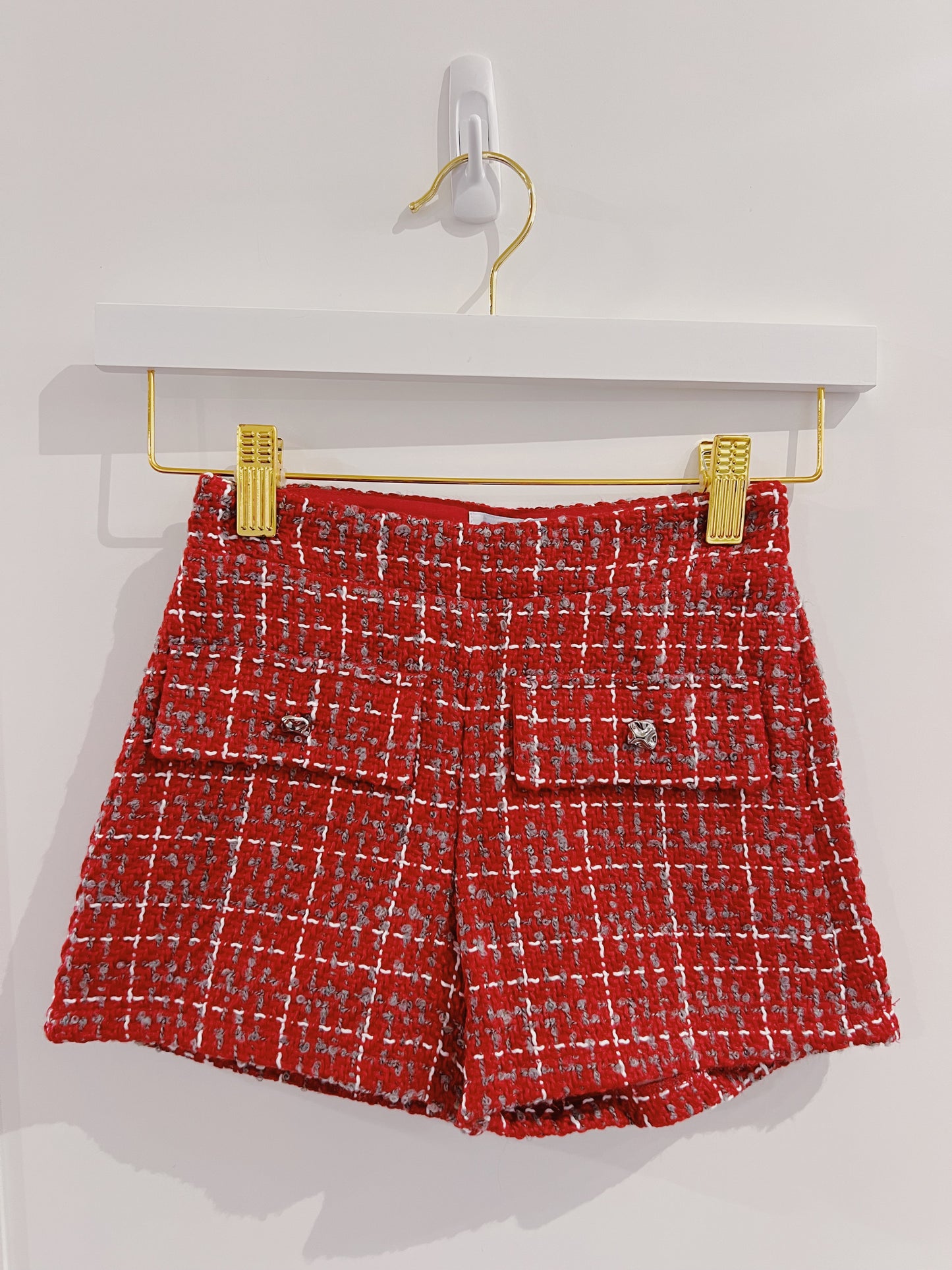 Mayoral Red Tweed Shorts