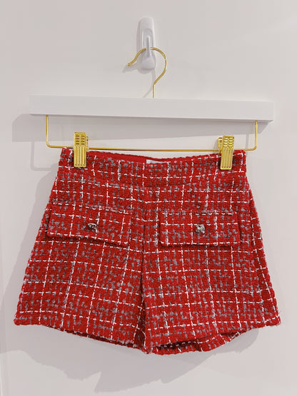 Mayoral Red Tweed Shorts