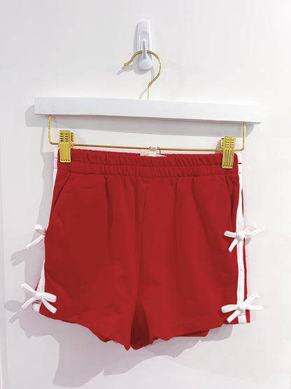 Hayden Red/White Bow Shorts