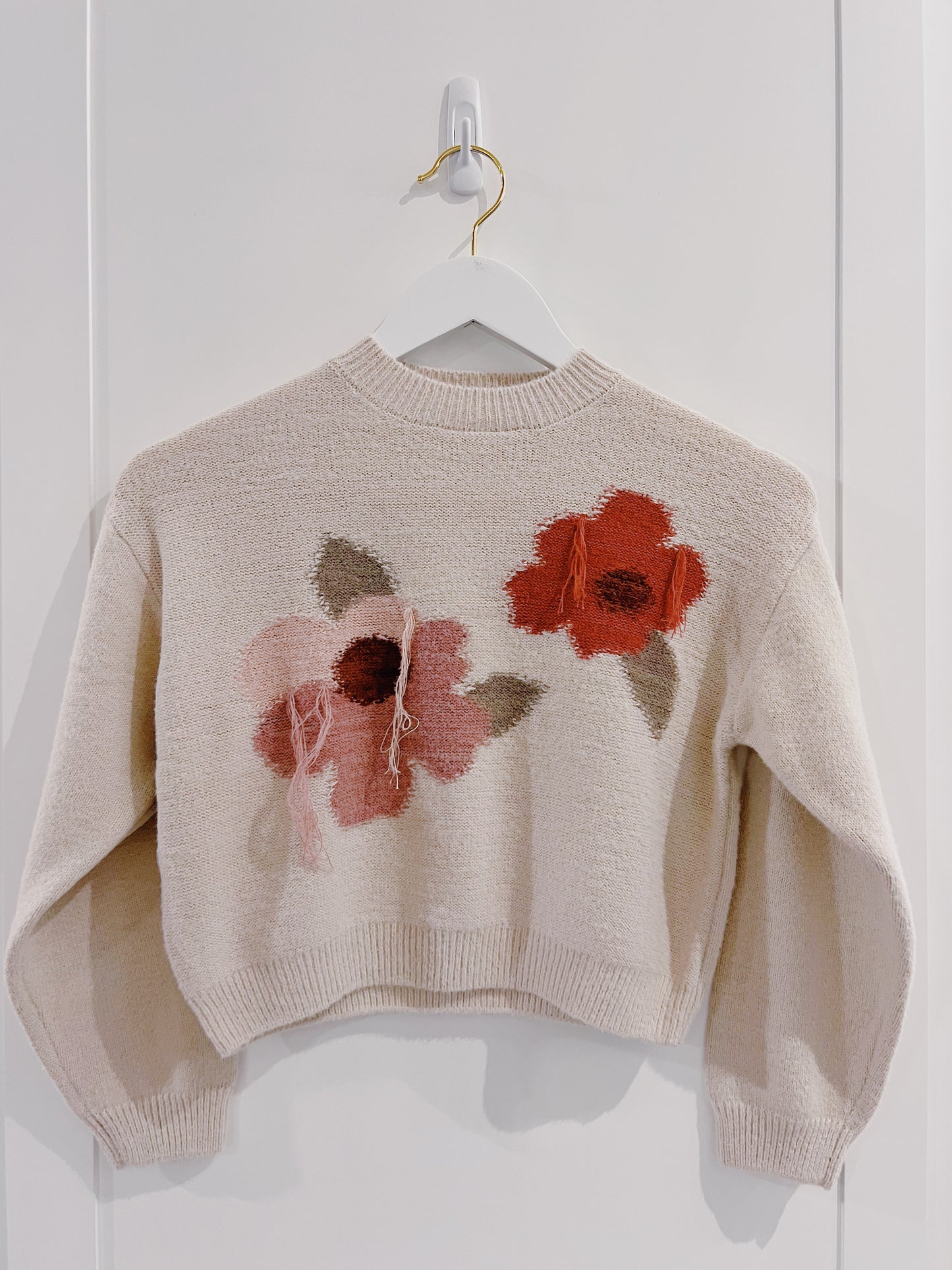 Mayoral Cream Floral Sweater