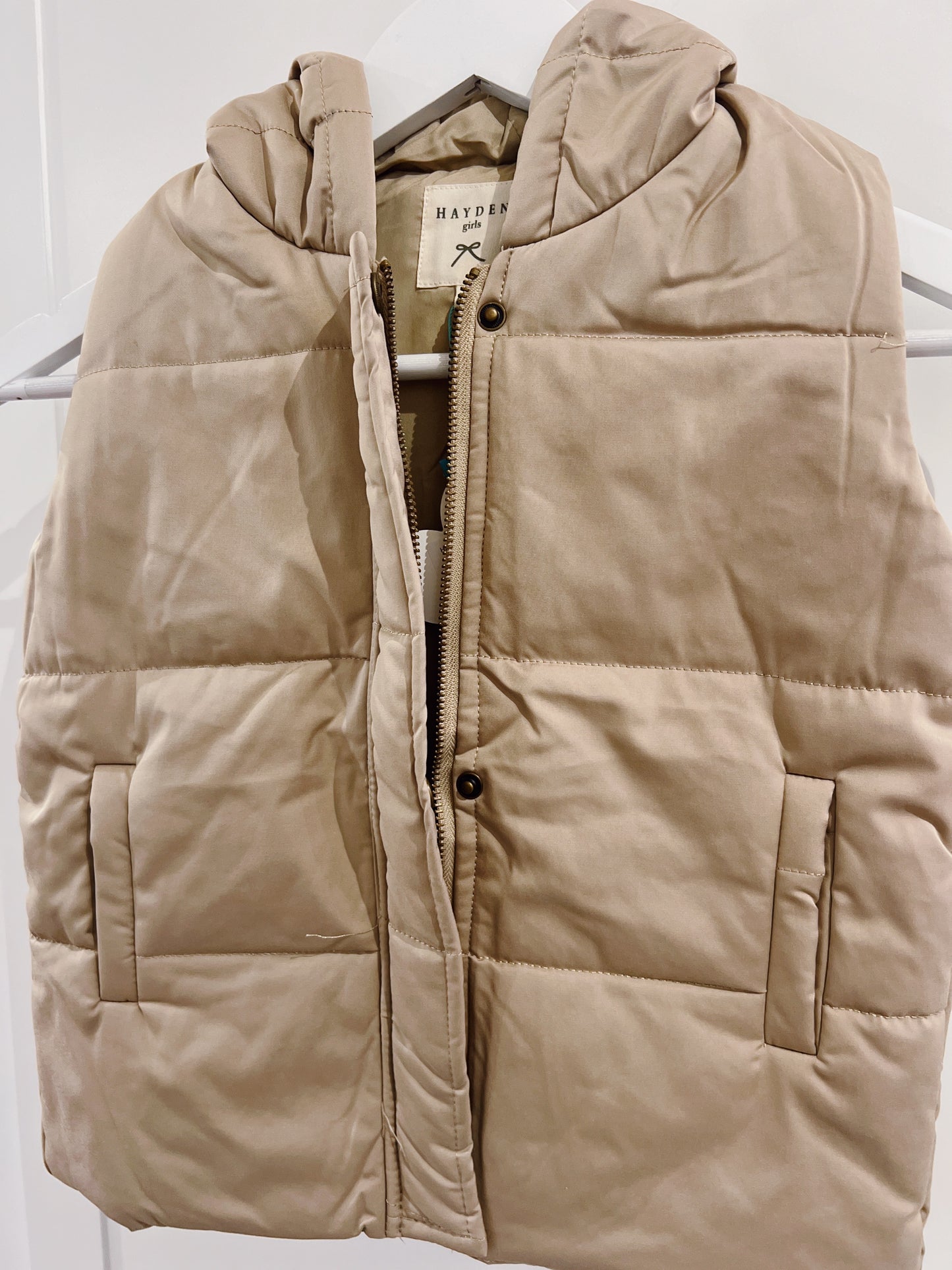 Hayden Taupe Puffer Vest