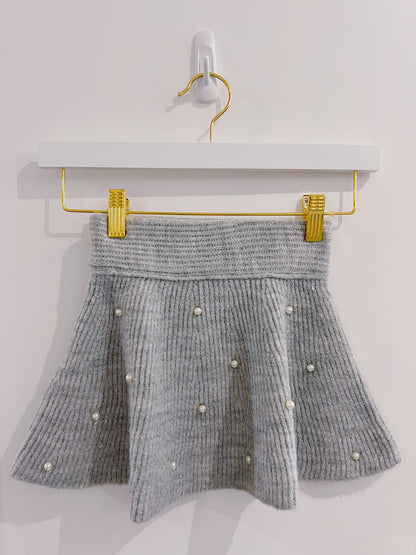 Mayoral Gray Mix Knit Skirt