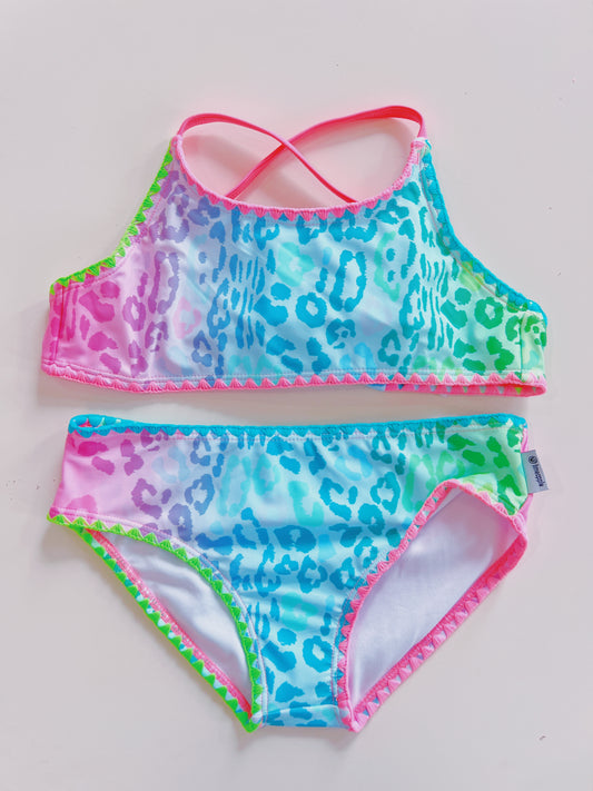 Multi Leopard Print Bikini