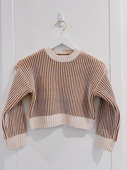 Design History Brown/Ivory Stripe Sweater