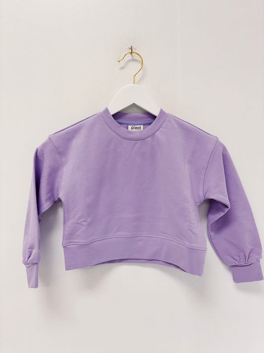 Pleat Purple Dora Sweatshirt