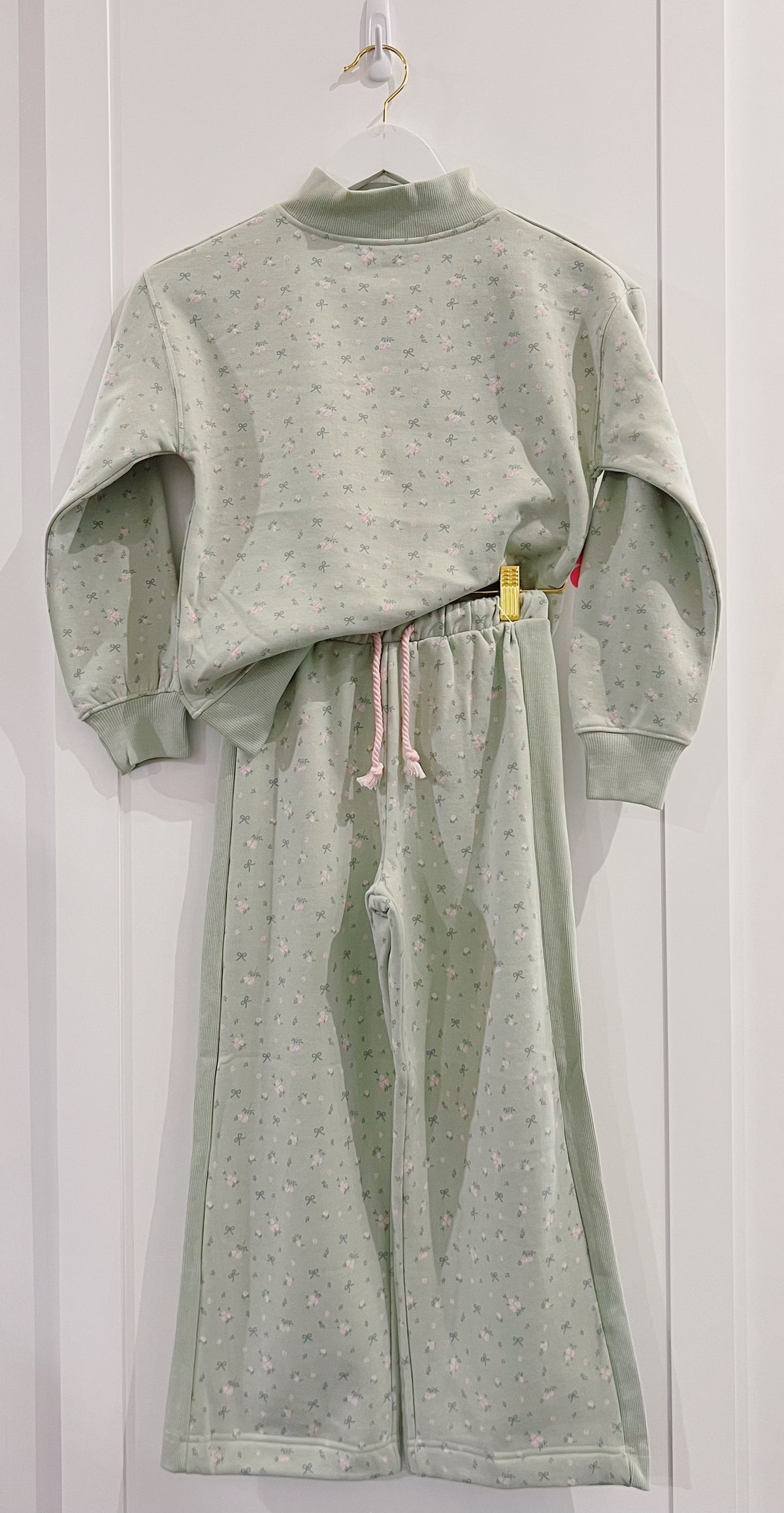 Paper Flower Floral Print Pant Set