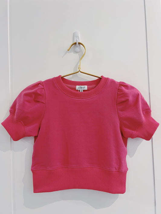 Pleat Coral Riley Sweatshirt