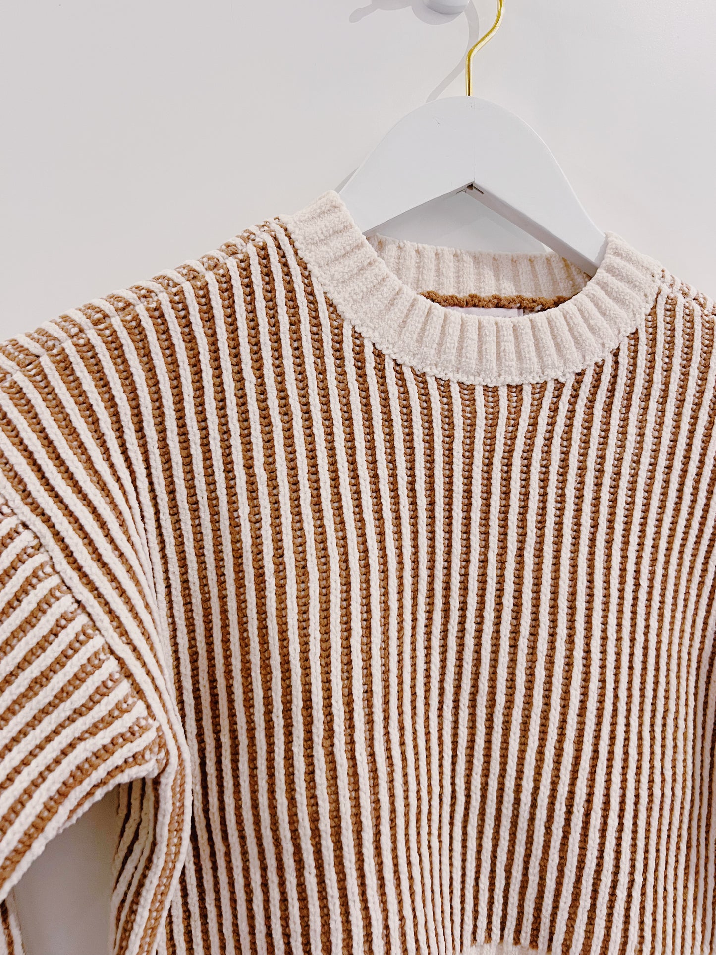 Design History Brown/Ivory Stripe Sweater