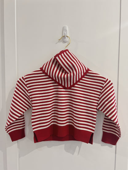 Mayoral Cherry Stripe Scarf Sweater