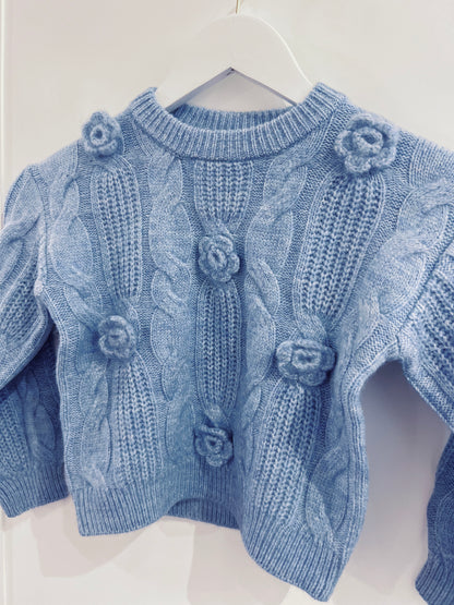 Mayoral Blue Flower Sweater