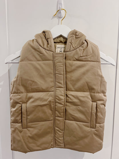 Hayden Taupe Puffer Vest