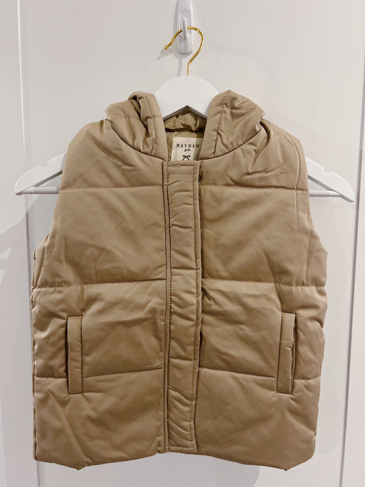 Hayden Taupe Puffer Vest