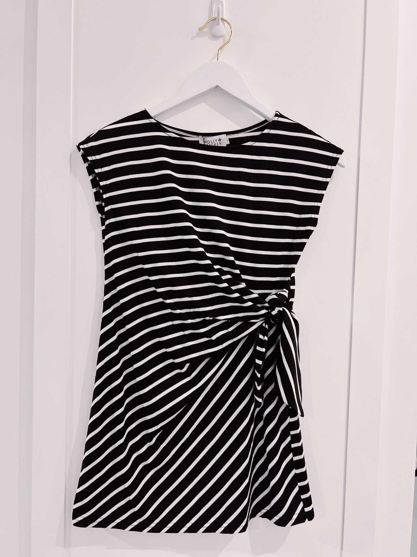 Molly Bracken Black/White Stripe Knit Dress