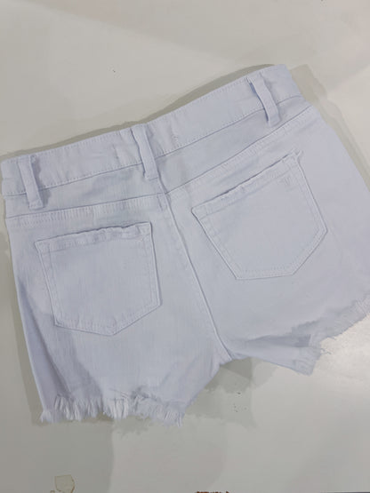 White Denim Shorts