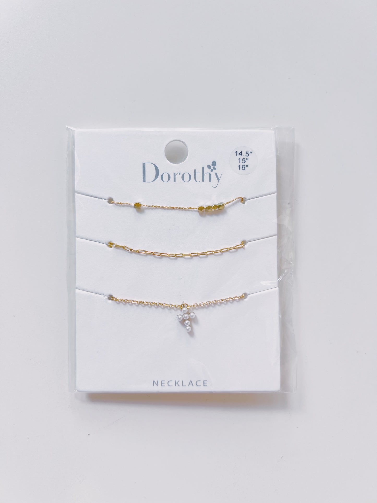 Cross & Pearl Multi Charm Necklace Set