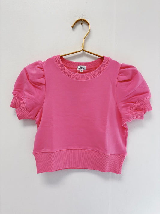 Pleat Hot Pink Riley Sweatshirt
