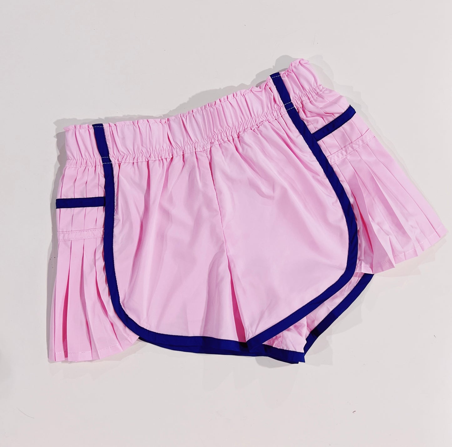 Tractr Pink/Navy Side Pleat Short